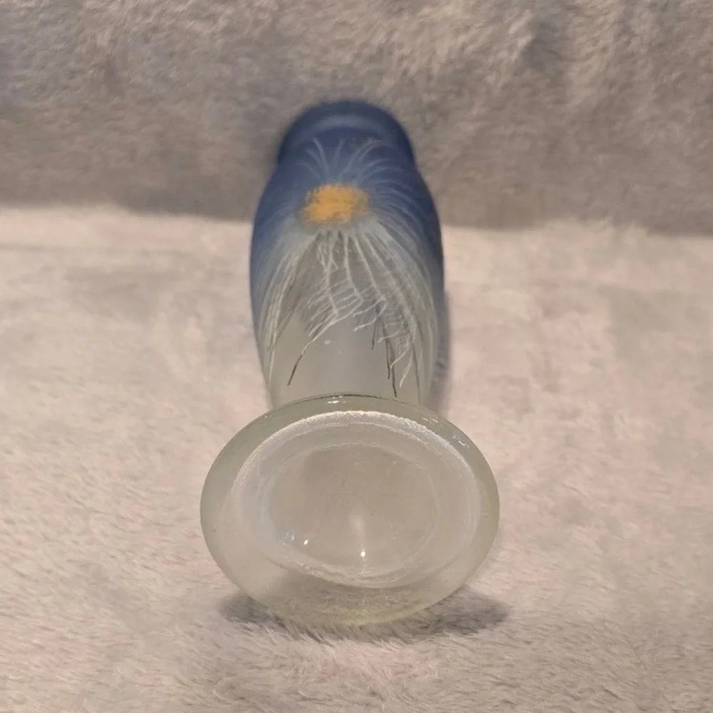 Schott Zwiesel‎ Art Glass Ambiente Satin Blue Glass Vase 7.5